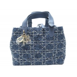 NEUF SAC A MAIN CHRISTIAN DIOR TOUJOURS MM M2821OTKV TWEED CANNAGE BLEU 3400€