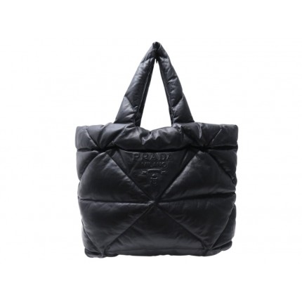 SAC A MAIN PRADA 1BG411 CABAS MATELASSE EN CUIR NAPPA NOIR BLACK TOTE BAG 3500€