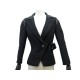 VESTE CHANEL SIMPLE BOUTONNAGE P3306W04146 NOEUD SOIE 36 S EN LAINE NOIRE 6500€