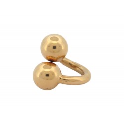 ANNEAU OUVERT SPIRALE BOULES OR JAUNE 18K 3.6GR DORE YELLOW GOLD SPIRAL SCOOPS