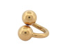 anneau ouvert spirale boules or jaune 18k 3.6gr dore