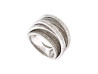 bague 5 rangs 4 liens croises t55 en or blanc 18k