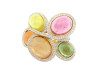 bague en or jaune 18k t54 sertie 5 pierres 150