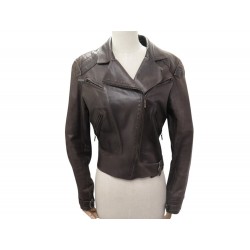 VESTE CHRISTIAN DIOR BLOUSON PERFECTO CINTRE 3H14022000 CUIR 38 M JACKET 4800€