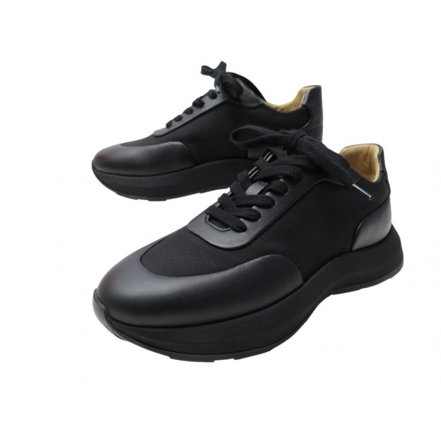 NEUF CHAUSSURES HERMES BASKETS FAIRPLAY SNEAKERS NOIR H222912 39.5 SHOES 910€
