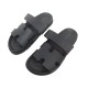 NEUF CHAUSSURES HERMES CHYPRE VV222000ZH CUIR NOIR 39.5 SANDALE MULES SHOES 760€