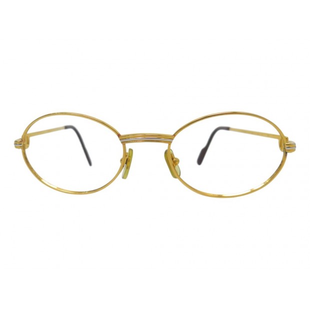 VINTAGE MONTURE DE LUNETTE CARTIER SAINT HONORE TRINITY PLAQUE OR GLASSES 1000€