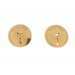 BOUCLES D'OREILLES DINH VAN PUCES PUNAISES EN OR JAUNE 18K 3.8GR GOLD EARRINGS