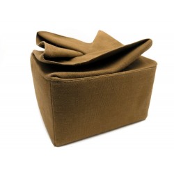 NEUF BOITE DE RANGEMENT HERMES ZOULOU 30 CM EN LIN MARRON LINEN STORAGE BOX