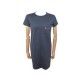 NEUF ROBE TSHIRT HERMES POCHE BRODEE MORS 36 S EN COTON BLEU MARINE DRESS 580€