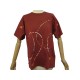 NEUF TSHIRT HERMES TUNIQUE BRODEE TWILLY M 38 EN COTON & SOIE ROUGE TOMETTE 720€