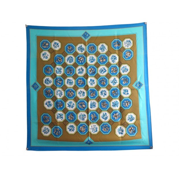 VINTAGE FOULARD HERMES CARRELAGES TRANCHANT 1ERE EDITION 1968 CARRE SCARF 530€