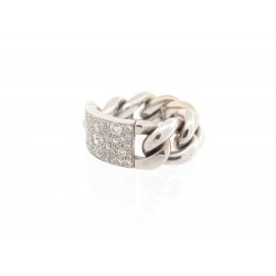 BAGUE CHRISTIAN DIOR GOURMETTE GM 54 OR BLANC 18K DIAMANTS 0.8CT GOLD RING 6300€
