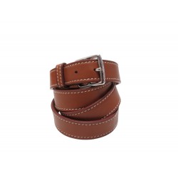 NEUF BRACELET HERMES ETRIVIERE 4 TOURS EN CUIR BARENIA 2012 CEINTURE BANGLE 650€