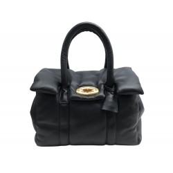 NEUF SAC A MAIN MULBERRY BAYSWATER BUBBLE BLACK PILLOW NAPPA CUIR NOIR BAG 1600€