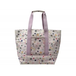 SAC CABAS SHOPPING CHANEL TOTE BAG FOURRE TOUT RONDS LOGOS CC COTON ROSE 3000€