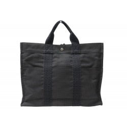 NEUF SAC A MAIN HERMES HERLINE MM EN TOILE GRIS GREY CANVAS NEW HAND BAG 1100€