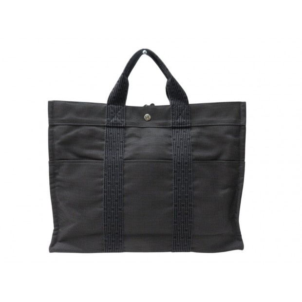 NEUF SAC A MAIN HERMES HERLINE MM EN TOILE GRIS GREY CANVAS NEW HAND BAG 1100€