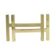 NEUF BOUCLE DE CEINTURE HERMES H AU CARRE PR LIEN 32 MM ACIER DORE BROSSE BUCKLE