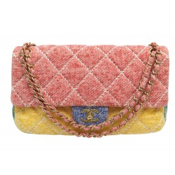 NEUF SAC A MAIN CHANEL TIMELESS JUMBO SIMPLE RABAT TWEED MULTICOLORE BAG 9900€