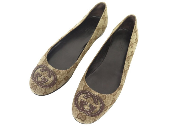 chaussures gucci ballerines 184887 toile gg supreme