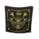 FOULARD HERMES PARURES DES SABLES BOURTHOUMIEUX CARRE 90 SOIE NOIRE SCARF 530€