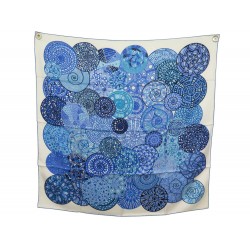 NEUF FOULARD HERMES REVES D'ESCARGOTS CHRISTINE HENRY CARRE 90 SOIE SCARF 530€