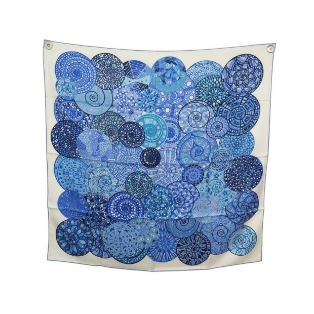 NEUF FOULARD HERMES REVES D'ESCARGOTS CHRISTINE HENRY CARRE 90 SOIE SCARF 530€