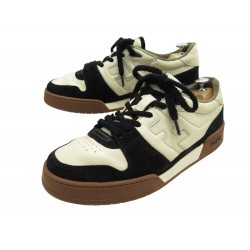 CHAUSSURES FENDI BASKETS 7E1493 EN CUIR CREME 10 44 LEATHER SNEAKERS SHOES 750€