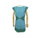 ROBE CHANEL SANS MANCHE P58792V44482 M 40 EN TWEED TURQUOISE DRESS 4900€