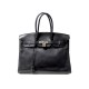SAC A MAIN HERMES BIRKIN 35 2010 EN CUIR SWIFT & ACIER PALLADIE NOIR BLACK PURSE