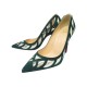 NEUF CHAUSSURES CHRISTIAN LOUBOUTIN MIRADOR 100 DAIM VERT 38.5 PUMP SHOES 780€
