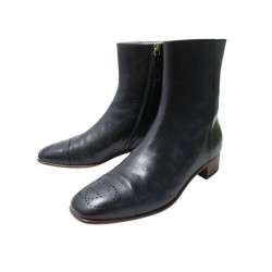 NEUF CHAUSSURES GUCCI BOTTINES QUENTIN EN CUIR NOIR 39 40 FR BOOTS SHOES 1190€