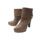 NEUF CHAUSSURES LOUIS VUITTON BOTTINES QUEEN 39 A TALONS CUIR MARRON BOOTS 1160€