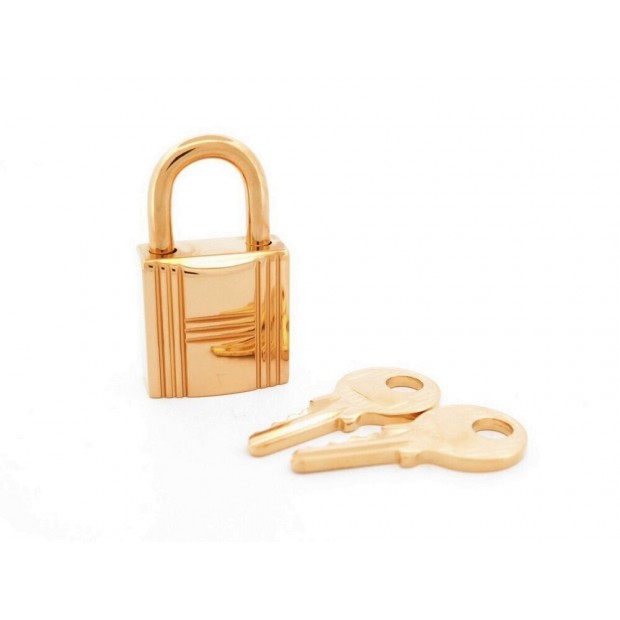 NEUF CADENAS HERMES + 2 CLES 110 PR SAC KELLY BIRKIN EN METAL DORE GOLD PADLOCK