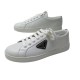 NEUF CHAUSSURES PRADA BASKETS LOGO TRIANGLE COURT SNEAKERS 1E941M 40 CUIR 750€