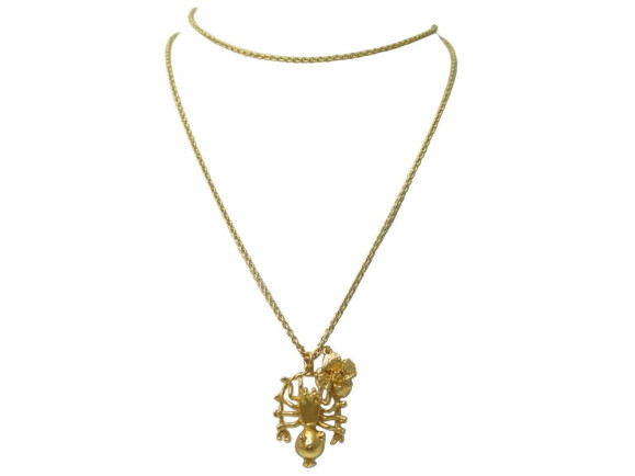 collier christian dior sautoir mille fleurs araignee