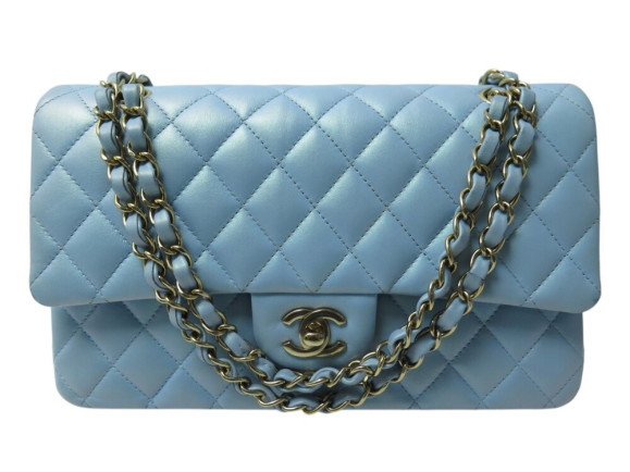 sac a main chanel timeless medium a01112 cuir bleu