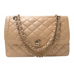 VINTAGE SAC A MAIN CHANEL DIANA CUIR MATELASSE CREME BANDOULIERE HANDBAG 8000€