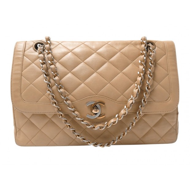 VINTAGE SAC A MAIN CHANEL DIANA CUIR MATELASSE CREME BANDOULIERE HANDBAG 8000€