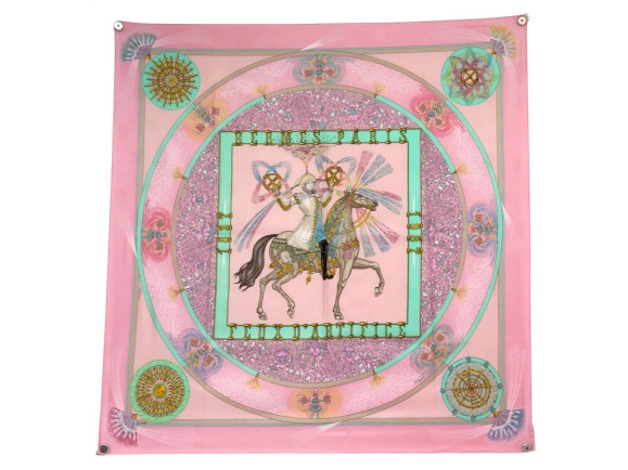 foulard hermes feux d'artifice duchene carre soie