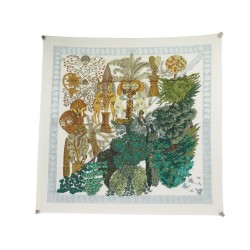 FOULARD HERMES LES LEGENDES DE L ARBRE ANNIE FAIVRE CARRE 90 EN SOIE SCARF 530€