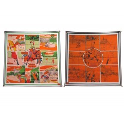 NEUF FOULARD HERMES WOW DOUBLE FACE UGO BIENVENU 2020 SOIE CARRE 90CM SCARF 660€