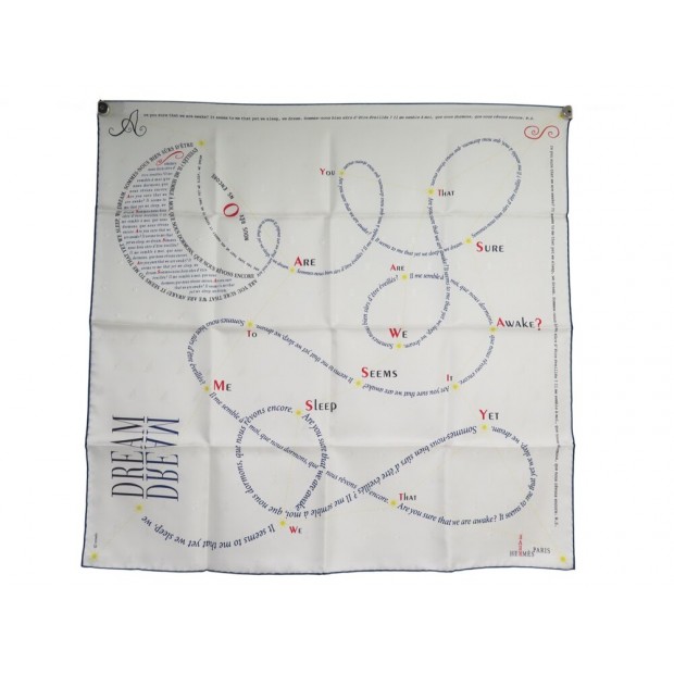 NEUF FOULARD HERMES CARREVE IN PURSUIT OF DREAMS CARRE 70 SOIE SILK SCARF 395€