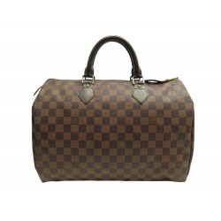SAC A MAIN LOUIS VUITTON SPEEDY 35 N41363 TOILE DAMIER EBENE HANDBAG PURSE 1350€