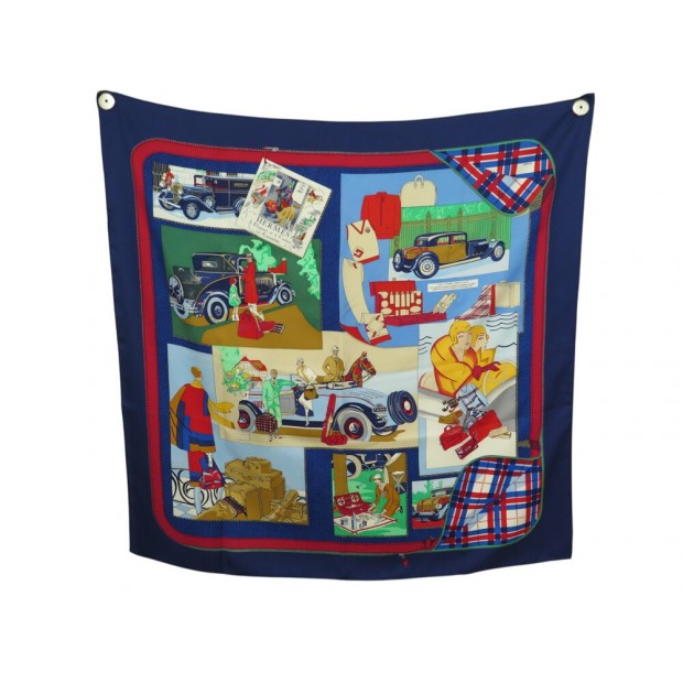 VINTAGE FOULARD HERMES L'ELEGANCE ET LE CONFORT EN AUTOMOBILE CARRE 90 SOIE 530€