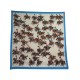 VINTAGE FOULARD HERMES LA CHARGE LAMOTTE CARRE 90 EN SOIE BLEU SILK SCARF 530€