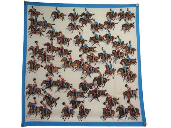foulard hermes la charge lamotte carre 90 en