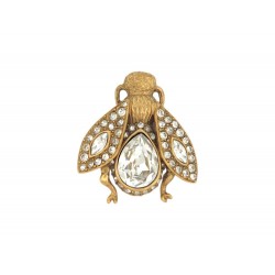 VINTAGE NEUF BROCHE CHRISTIAN DIOR ABEILLE STRASS METAL DORE GOLDEN BEE BROOCH