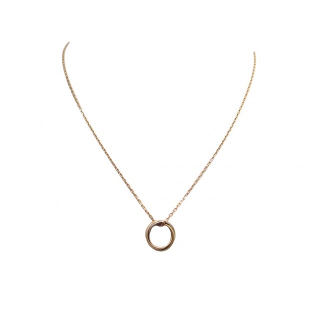 NEUF COLLIER CARTIER TRINITY MINI PENDENTIF 3 ANNEAUX ORS 18K NECKLACE 1840€